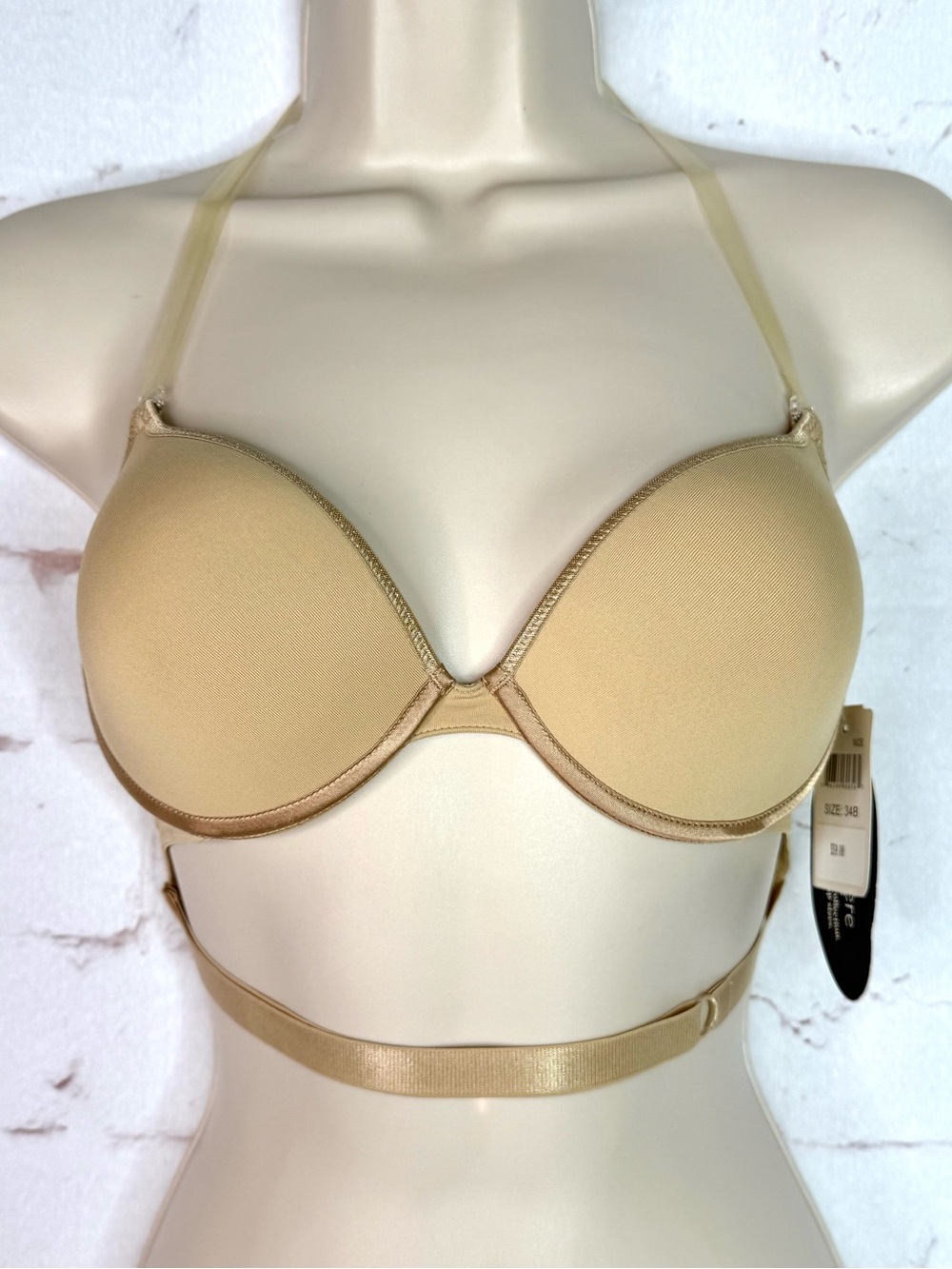 NWT LE MYSTERE ‘DOS NU’ 34B Style 1155 Nude Adjustable Convertible Straps Bra - Picture 8 of 12
